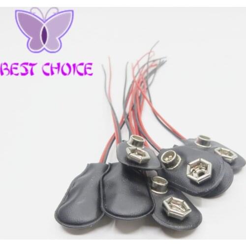 10pcs 9V battery quick connector clip connector battery extension wiring