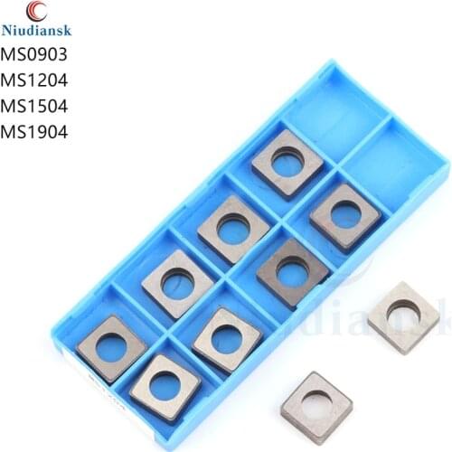 10pcs MS0903 MS1204 MS1504 MS1904 S-Type Square Carbide Insert Shim CNC Lathe Tool Accessories Knife Pad Used For Turning Insert