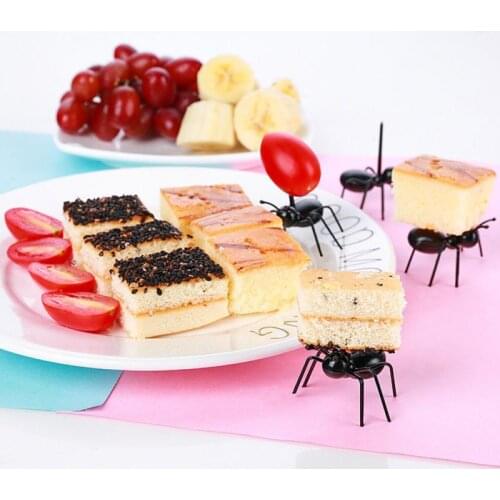 12 Piece/set Reusable Ant Fruit Fork Fruit Fork Multiple Use Tableware Cute Style Snack Cake Dessert Forks Fruit Supplies Tools