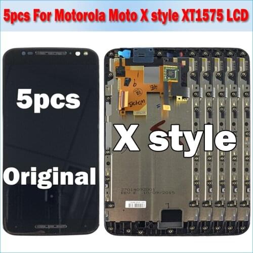 5pcs Original For Motorola Moto X style LCD XT1572 XT1575 LCD Display Touch Screen Digitizer Assembly For Moto XT1575 LCD