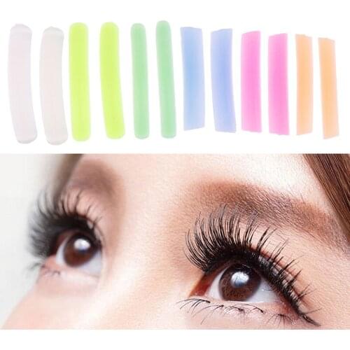 6pairs/bag Eye Lashes Beauty Tools Reusable Curl Eyelash Patches Lash Perm Rods Lift Stickers Makeup Tools