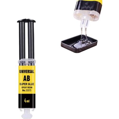 AB Glue Quick-drying Clear Resin Epoxy High Adhesive Glass Plastic Wood Marble Ceramic Metal Repair Strong Liquid AB Glue 4ml