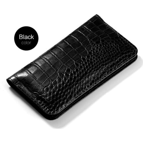 Flip Genuine Leather case For Redmi 4X plus phone case Crocodile skin Wallet Bag Note4 Plus 6a 8 A2 lite Max 3 Mix handbag