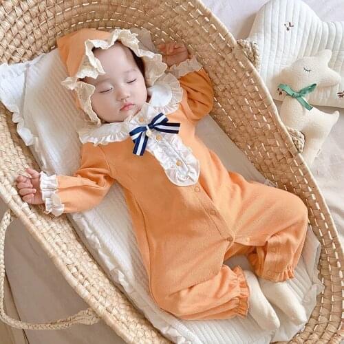 Childrens clothing treasure palace long-sleeved romper net red baby spring autumn clothes foreign princess newborn baby clothes