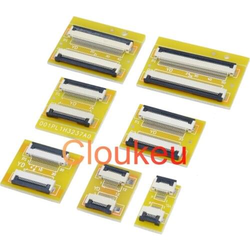 FFC FPC 0.5mm 1.0mm Flexible Flat Cable Lengthen Extension Board Adapter Board 4P 5P 6P 8P 10P 12P 16P 20P 24P 30P 40P 50P 60P
