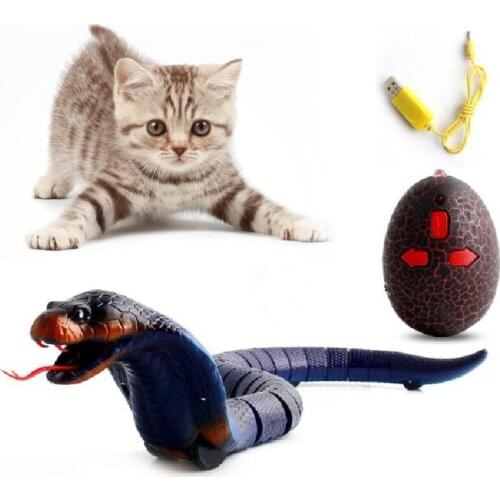 Infrared Remote Control Snake RC Snake Cat Toy And Egg Rattlesnake Animal Trick Terrifying Mischief Kids Toys Funny Novelty Gift