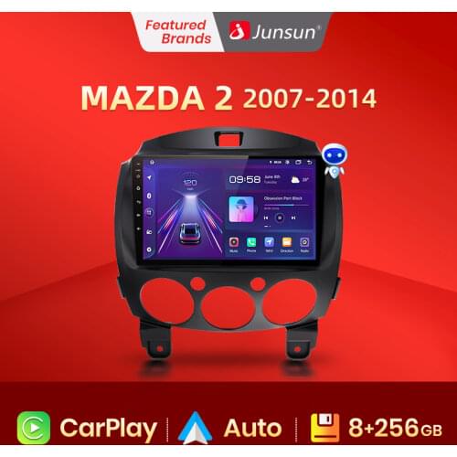 Junsun V1 Android 10 2G+32G DSP 4G Car Radio Multimedia For MAZDA 2 Mazda2 2007-2014 Navigation GPS 2din 2 din no DVD autoradio