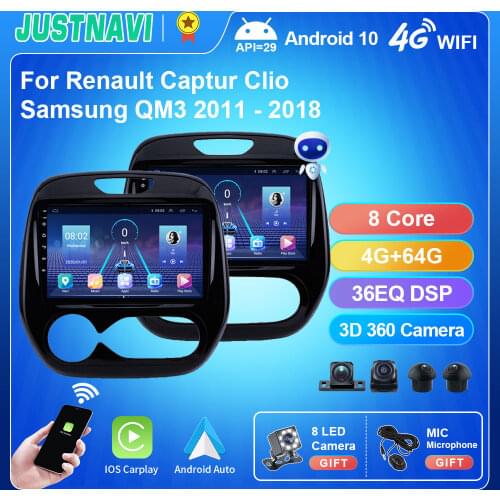 OKNAVI 9'' Android 2 Din Car Head Unit Radio Audio GPS Multimedia Player For Renault Captur CLIO 2011-2019 GPS Navigation No DVD