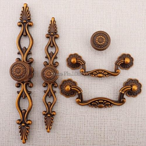 Hotsale 20PCS European Vintage Door Drawer Pull Handle Knobs Retro Furniture Cabinet Dresser Cupboard Wardrobe Handles