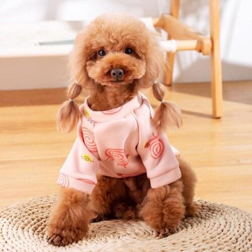 Cute Print Small Dogs Clothes Chihuahu Teddy Coat Puppy Warm Costume Pet Pullover Dog Jacket Sweatshirt Suit Cat Yorkies Outifts