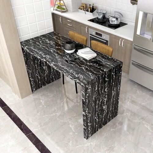 Marble self-adhesive wallpaper bathroom kitchen cabinet waterproof vinyl contact solid color home decoration sticker film