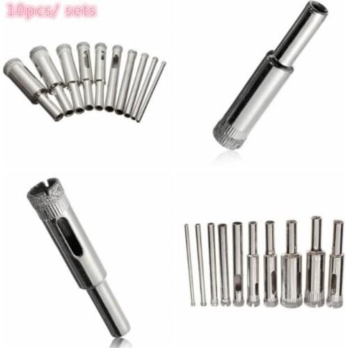 10Pcs Drill Set 3-18mm Diamond Tool Drill Hole Opener For Glass Tile Ceramic Marble Drill Bit Hole Cutter Cutting Machine Drill