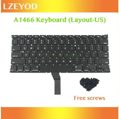 New For Macbook Air 13" A1466 Keyboard Layout US UK Russian Spain French German Replacement Keyboard 2012 2013 2014 2015 Years