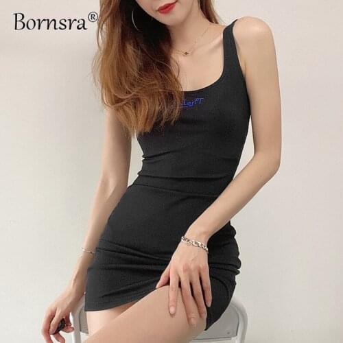 Bornsra 2021 Summer Fashion Trend Womens New Products Sling Embroidery Slim Bag Hip Dress Embroidery Sexy Dress Women