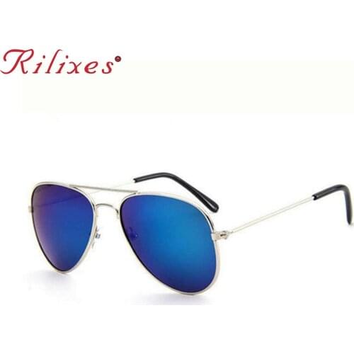 RILIXES Vintage Pilot Boy Girls Kids Sunglasses Brand Designer Children Sun Glasses Oculos De Sol Gafas Lunette De Solei