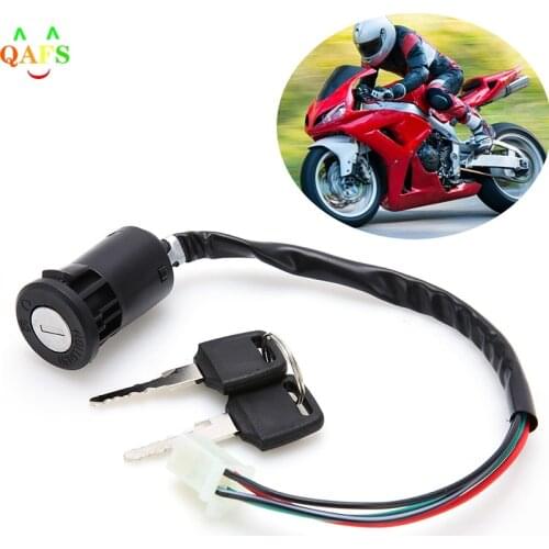 1set Universal Ignition Key Switch Lock 4 Wires For Motorcycle Motor Scooters Motorcycle