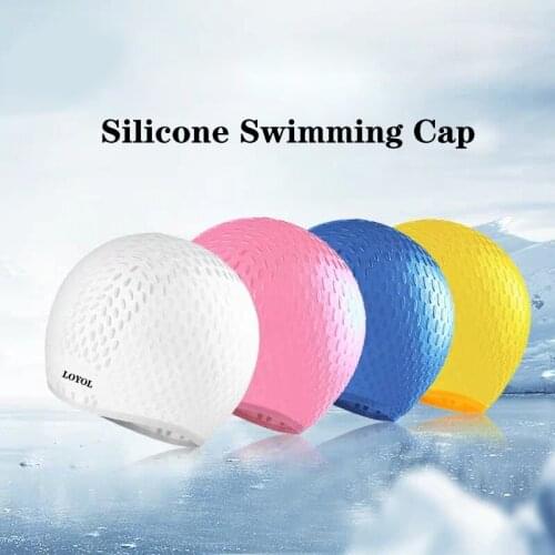 Women Silicon Swimming cap Adults Waterproof Large Men Swimming Pool hat Long Hair Ear Protect Flexible Summer Diving Caps