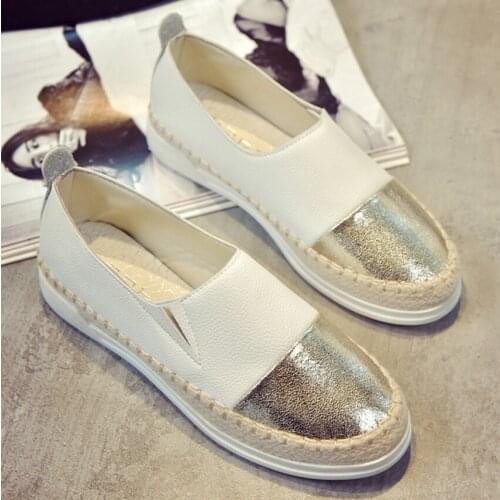 Famous Brand Designer Women Espadrilles Flats Shoes Mix Color Creepers Slip On Women Loafers Ladies Shoes Glitter Shoes Women