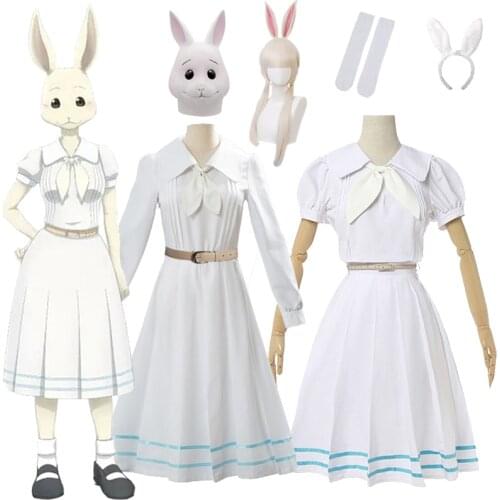 Anime Beastars Cosplay Costume Haru Cosplay Women School Uniform Costume Rabbit Girl Japanese Uniform Outfit Halloween Christmas