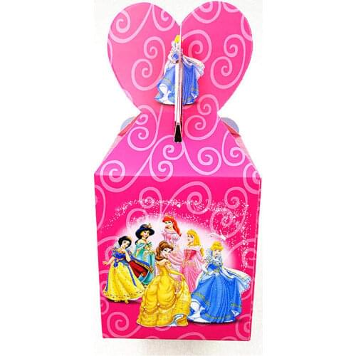 18/30/42/54 pcs/lot Six Princess Theme Candy Boxes Birthday Party Favors Candy Wedding Candy Box Gift Box Baby Shower Supplies