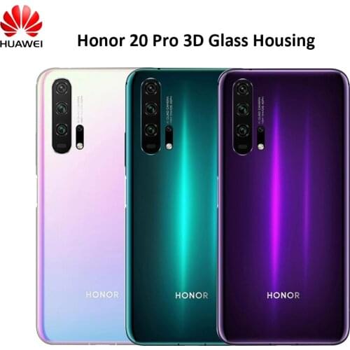 3D Glass Back Housing Repair Part For Huawei Honor 20 Pro Mobile Phone Battery Cover Real Door Case Replacement Panel Shell