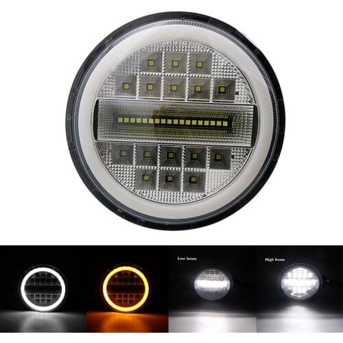 5-3/4" 5.75 inch Motorcycle Moto LED Projector high low beam Halo turn signal Headlight For 5.75 inch Motorcycle /car