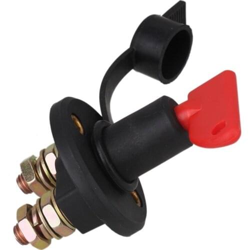 60 Volt 400 Amp Battery Disconnect Cut Off Kill Switch With Removable Key 2 Hole 10mm Thead Dia