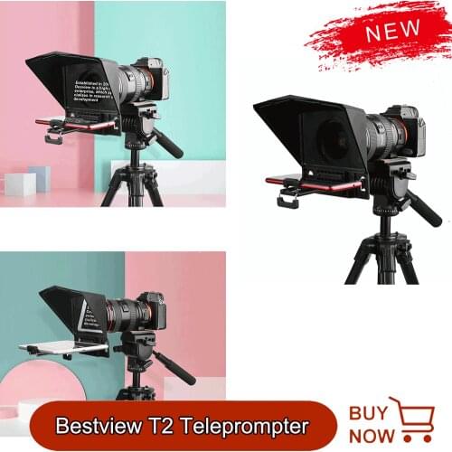 Bestview T2 Teleprompter for iPad Smartphone Interview Teleprompter Video Camera Canon Nikon Sony Camera Photo Studio DSLR