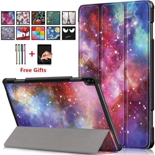 Ultra Thin Stand Smart PU Leather Case For Lenovo Tab P10 TB-X705F TB-X705L Tablet Tri-Folded Cover For Lenovo Tab P10 +Film+Pen
