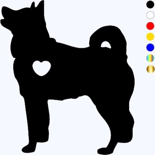 CK3270# I Love My Akita Bulldog Funny Car Sticker Vinyl Decal Waterproof Car Auto Stickers Black for Bumper Car Body