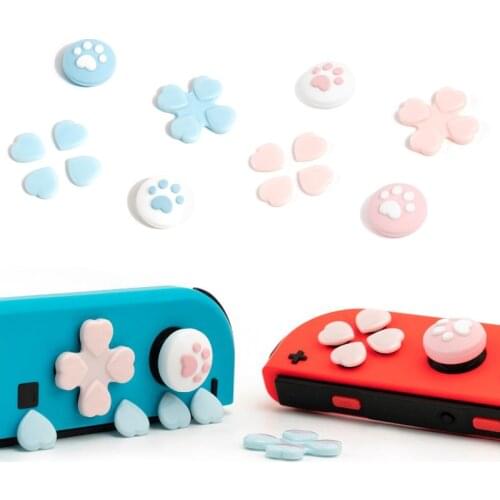 D-pad Move Cross Direction Button ABXY X Key Sticker Joystick Thumb Stick Grip Cap Cover For Nintend Switch NS Joy-con Skin Case