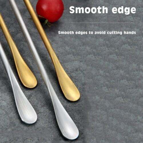 Long Handled Coffee Stirring Spoon 304 Stainless Steel Ice Cream Dessert Honey Cocktail Stick Spoon Bar Kitchen Accessories
