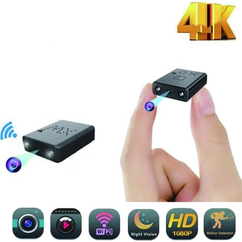 Mini Wifi Camera HD 4K 1080P Home Security Camcorder Night Vision Micro Cam Motion Detection Video Voice Recorder with Battery