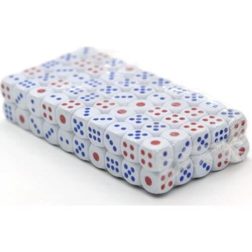 20Pcs/Lot 12mm Drinking Dice Acrylic White Round Corner Hexahedron Dice Club Party Table Playing Games RPG Dice Set