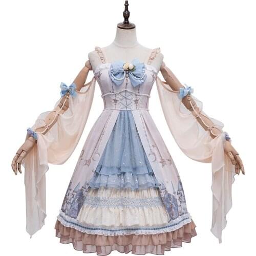 Classic Lolita Dress Beading Layered Ruffles and Bows Sweet Lolita Dress