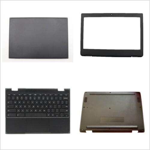 Laptop Keyboard Upper Case Top Cover Shell For Lenovo 100e Chromebook 100e 2nd Gen 100e Chromebook 2nd Gen MTK Black US