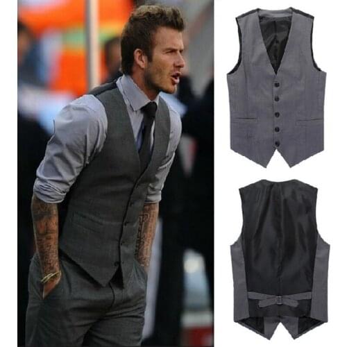 2021 hot sale mens fashion urban all-match suit vest solid color vest trendy mens vest