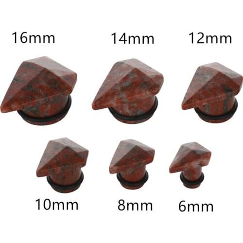 Lot60pcs Diamond Stone Ear Tunnels Ear Plugs Ear Piercing Body Jewelry free Shippment Gauges 6-16mm