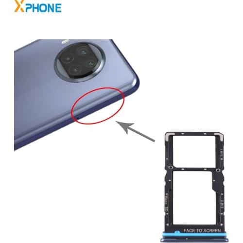 SIM Card Tray and SIM Card Tray Micro SD Card Tray for Xiaomi Mi 10T Lite 5G Card Tray Repair Parts