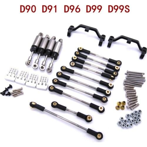 Metal Chassis Pull Rods Drag Plastic Ends Link Suspension Link Mount for MN Model D90 D91 D96 D99 D99S RC Crawler Upgrade Parts