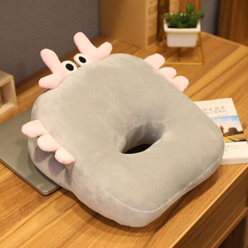 Cute Nap Pillow Mult-Function Cartoon Crab Rabbit Warm Hands Plush Intervene In Siesta Student Sleeping PP Cotton 35x28x20cm