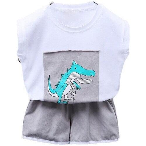 New Boys Clothing Summer Baby Girl Clothes Children Cartoon Cotton Vest Shorts 2Pcs/Sets Toddler Casual Costume Kids Tracksuits