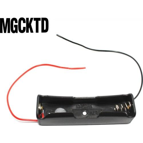 New 5Pcs 18650 Battery Holder Box Case Black With Wire Lead 3.7V Clip high quality