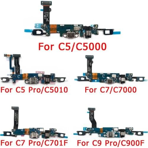 Original Charging Port For Samsung Galaxy C5 C7 C9 Pro Charge Board USB Connector PCB Socket Flex Replacement Repair Spare Parts