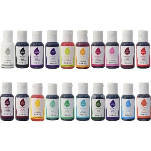 T84E Food Coloring 20 Colors Set Based Flavorless Edible Foods Coloring Dye Vibrant Colors for Cake Decorating Baking Cookies