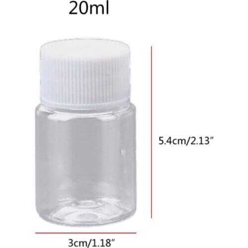 E7CF Portable Leak Proof Travel Bottle Plastic Bottle Refillable Container with 20ml Great for Home Toiletries Cosmetic
