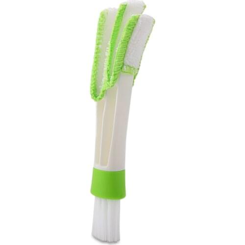 Portable Double Ended Car Air Conditioner Vent Slit Cleaner Brush Instrumentation Dusting Blinds Keyboard Cleaning Brush