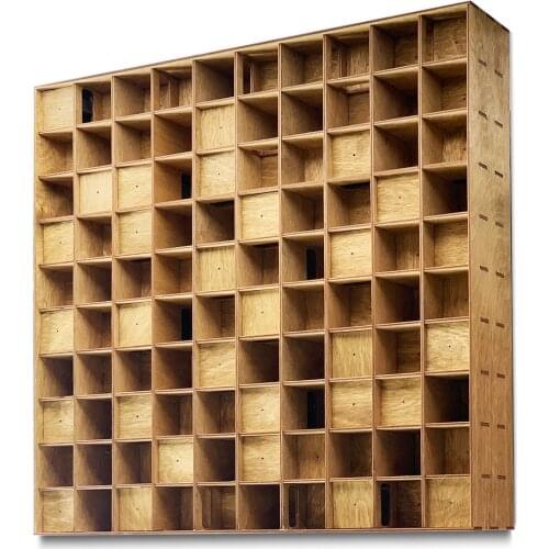 QUADRO - Acoustic Panel Super Quality 60x60cm Diffuser Studio Arrange Soundproof Wood and Foam
