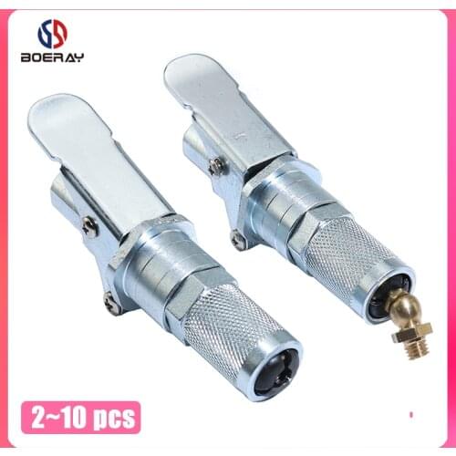 2pcs 5pcs 10pcs 10000PSI Lock Pliers High Pressure Grease Gun Head Self-locking Single Handle Zerk Grease Coupler