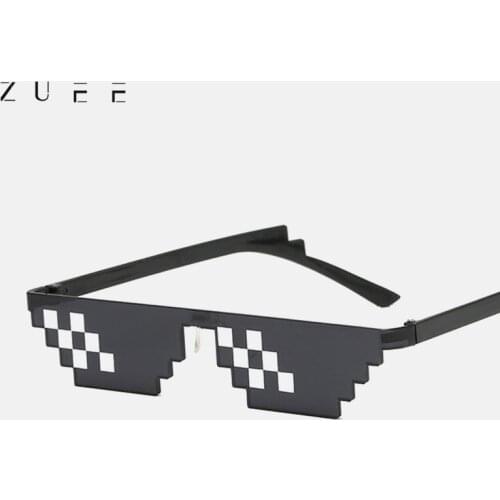 Sunglasses Pixelated Men Women Brand Party Eyeglasses Mosaic UV400 Vintage Eyewear Unisex Gift Toy Glasses